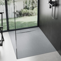 Sprchová SMC vanička REA BAZALT GREY 90x90 cm - imitace kamene - šedá