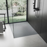 Sprchová SMC vanička REA MAGNUM GREY 90x90 cm - imitace kamene - šedá