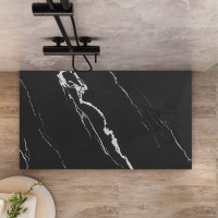Sprchová SMC vanička REA MAGNUM CARRARA BLACK 90x120 cm - imitace kamene - černá