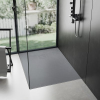 Sprchová SMC vanička REA MAGNUM GREY 90x120 cm - imitace kamene - šedá