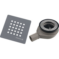 Polysan TRENECA vaničkový sifon, průměr otvoru 90mm, DN40, krytka šedá mat 84999.31