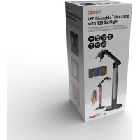Solight LED stmívatelná lampička s RGB podsvícením, 10W, 600lm, změna chromatičnosti, dálkový ovladač