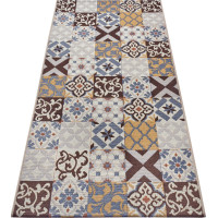 Běhoun Cappuccino 105881 Mosaik Brown Multicolored