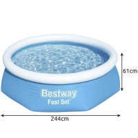 Bazén s nafukovacím límcem 244x61 cm - BESTWAY 57448