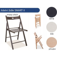 Jídelní židle SMART II - skládací - bílá