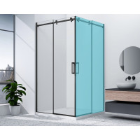 Gelco DRAGON BLACK sprchové posuvné dveře rohový vstup 800 mm, čiré sklo GD4280B