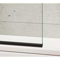 Aqualine VILMA vanová zástěna 600x1400mm, černá, čiré sklo AQ6014B