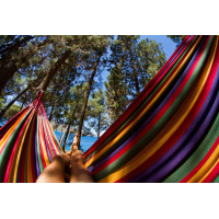 Houpací síť pro dva 230x140 cm - rainbow