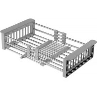 Odkapávací teleskopický koš na dřez REA 31-52 x 22,5 cm - šedý