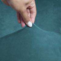 Potah na jídelní židli SMART PROTECT Velvet - tyrkysový