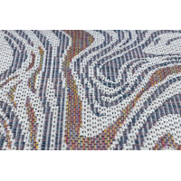 Kusový koberec Sion Sisal Waves 2836 ecru/blue/pink – na ven i na doma