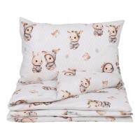 Dětské bavlněné povlečení do postýlky 120x90 cm BABYMAM PREMIUM - Zajíčci