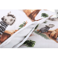 Dětské bavlněné povlečení do postýlky 120x90 cm BABYMAM PREMIUM - Zvířátka v pyžamkách