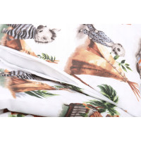 Dětské bavlněné povlečení do postýlky 120x90 cm BABYMAM PREMIUM - Zvířátka v pyžamkách