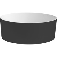 THIN umyvadlo na desku, Rockstone, Ø 38 cm, carina/bílá mat WN548-41