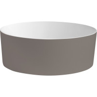 THIN umyvadlo na desku, Rockstone, Ø 38 cm, agila/bílá mat WN548-43