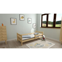 Dětská postel EDITA z masivu borovice - 200x90 cm - přírodní