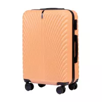 Moderní cestovní kufry SWAN - set KK+XS+S+M+L - broskvová oranžová
