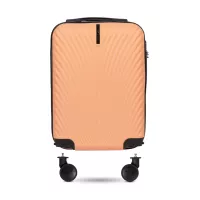 Moderní cestovní kufry SWAN - set KK+XS+S+M+L - broskvová oranžová