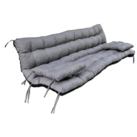 Voděodolný podsedák na zahradní lavičku/houpačku + 2 podsedáky na židli - šedé