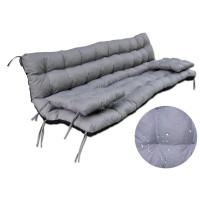 Voděodolný podsedák na zahradní lavičku/houpačku + 2 podsedáky na židli - šedé