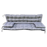 Voděodolný podsedák na zahradní lavičku/houpačku + 2 podsedáky na židli - šedé
