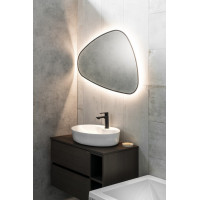Sapho ELENA zrcadlo s LED podsvícením 20W, 68x96cm, černá mat 30574CI