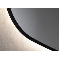 Sapho ELENA zrcadlo s LED podsvícením 20W, 68x96cm, černá mat 30574CI