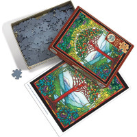 COBBLE HILL Puzzle Vitráž Strom života XL 275 dílků