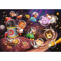 RAVENSBURGER Puzzle Zvířátka ve vesmíru 2x12 dílků