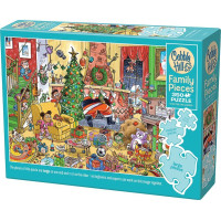 COBBLE HILL Rodinné puzzle Chytání Santy 350 dílků
