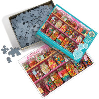 COBBLE HILL Rodinné puzzle Police se sladkostmi 350 dílků