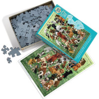 COBBLE HILL Rodinné puzzle Štěněcí láska 350 dílků