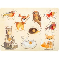 small foot Dřevěné puzzle Lesní zvířátka