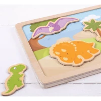 Bigjigs Toys magnetické puzzle dinosauři