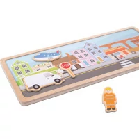Bigjigs Toys Magnetické puzzle město