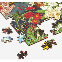 Galison Dřevěné puzzle zahrada motýlů 144 dílků