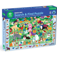 Mudpuppy Puzzle skládej a hledej "Psí den" 64 dílů