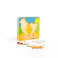 Bigjigs Toys Puzzle Životní cyklus slepice
