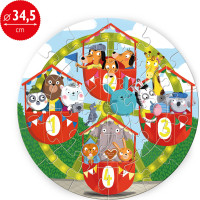 Magellan Kulaté puzzle Zvířátka na ruském kole