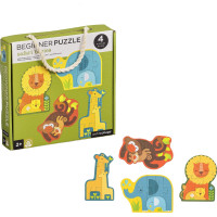 Petit Collage První puzzle mláďata safari