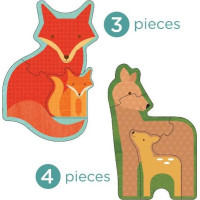 Petit Collage První puzzle lesní zvířátka