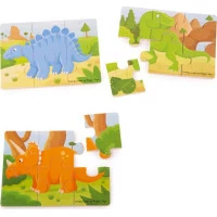 Bigjigs Toys Puzzle 3v1 dinosauři