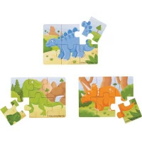 Bigjigs Toys Puzzle 3v1 dinosauři