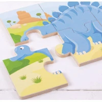 Bigjigs Toys Puzzle 3v1 dinosauři