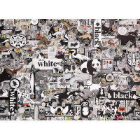 COBBLE HILL Puzzle Černá a bílá: Zvířata 1000 dílků