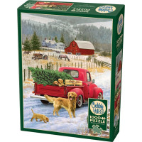COBBLE HILL Puzzle Vánoce na farmě 1000 dílků