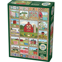 COBBLE HILL Puzzle Země vyšívaných přikrývek 1000 dílků
