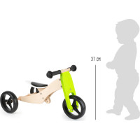 small foot Dřevěná tříkolka Trike 2v1 zelená