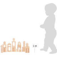 small foot Dřevěné kostky 50 ks přírodní
